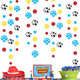 Cartoon Story Party Decorations Blue Yellow Red Circle Dot with Cloud and Cow Print Polka Dots Garland Streamer for Kids Birthday Baby Shower Toy and Story Carnival Theme Party Decorations Supplies
