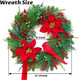 Pre-Lit Christmas Wreaths for Front Door 24 Inch Christmas Wreath with Lights,Large Winter Wreath with Cardinal Birds,Poinsettia,Green Evergreen Pine Needles Red Berries Holiday Wreath Decor Pre-Lit Christmas Wreaths for Front Door 24 Inch Christmas Wreath with Lights,Large Winter Wreath with Cardinal Birds,Poinsettia,Green Evergreen Pine Needles Red Berries Holiday Wreath Decor