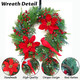 Pre-Lit Christmas Wreaths for Front Door 24 Inch Christmas Wreath with Lights,Large Winter Wreath with Cardinal Birds,Poinsettia,Green Evergreen Pine Needles Red Berries Holiday Wreath Decor Pre-Lit Christmas Wreaths for Front Door 24 Inch Christmas Wreath with Lights,Large Winter Wreath with Cardinal Birds,Poinsettia,Green Evergreen Pine Needles Red Berries Holiday Wreath Decor