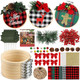 Pllieay 6 Pack of Christmas Ornament DIY Craft Kit Includes Christmas Plaid Fabric, Bamboo Hoop, Mini Pinecones, Artificial Pine Needle and Artificial Small Berrie for Christmas Decorations Pllieay 6 Pack of Christmas Ornament DIY Craft Kit Includes Christmas Plaid Fabric, Bamboo Hoop, Mini Pinecones, Artificial Pine Needle and Artificial Small Berrie for Christmas Decorations