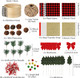 Pllieay 6 Pack of Christmas Ornament DIY Craft Kit Includes Christmas Plaid Fabric, Bamboo Hoop, Mini Pinecones, Artificial Pine Needle and Artificial Small Berrie for Christmas Decorations Pllieay 6 Pack of Christmas Ornament DIY Craft Kit Includes Christmas Plaid Fabric, Bamboo Hoop, Mini Pinecones, Artificial Pine Needle and Artificial Small Berrie for Christmas Decorations