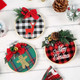 Pllieay 6 Pack of Christmas Ornament DIY Craft Kit Includes Christmas Plaid Fabric, Bamboo Hoop, Mini Pinecones, Artificial Pine Needle and Artificial Small Berrie for Christmas Decorations Pllieay 6 Pack of Christmas Ornament DIY Craft Kit Includes Christmas Plaid Fabric, Bamboo Hoop, Mini Pinecones, Artificial Pine Needle and Artificial Small Berrie for Christmas Decorations