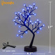 Pooqla RGB Cherry Blossom Tree Light with Remote 16 Color-Changing LED Artificial Flower Bonsai Tree, Pink Table Top Lamp Home Lit Tree Valentine's Day Centerpieces Decoration 36 LED, Brown Branch