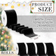 Preboun 4 Rolls Silk Velvet Ribbon for Wrapping 24 Yards Total Frayed Edge Velvet Ribbon for Christmas Wedding DIY Crafts Wreaths X-Mas Tree Decor(Black,2 Inch)
