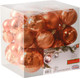 PREXTEX Christmas Tree Ornaments - Copper Orange Christmas Ball Ornaments Set for Christmas, Holiday, Wreath & Party Decorations (36 pcs - Small, Medium, Large) Shatterproof, 3 Size Combo
