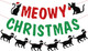 Glittery Meowy Christmas Banner Cat Themed Christmas Party Banner Decorations for Wall Fireplace Party Decor Supplies Glittery Meowy Christmas Banner Cat Themed Christmas Party Banner Decorations for Wall Fireplace Party Decor Supplies
