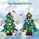 3.3FT DIY Felt Christmas Tree Kits Decorations, Christmas Wall Hanging Ornaments Crafts with 26 accessories，5m Lights string for Party/Home Wall Decor & Kids/Toddler DIY Felt Christmas Favors Supplies