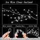 15 FT Ice Wire Clear Garland,Christmas DiamondTree Decor,Plastic Clear Acrylic Crystal Diamond Jewel Bead Garland Ornaments for DIY Wreath Crafts,Christmas Decorations,Wedding