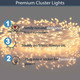 400 LED Cluster Lights Christmas Warm White Fairy Lights Plug in, 16.5ft Fairy Lights for Bedroom, Cluster Christmas Lights are Perfect Dorm Decor Plug in Fairy Lights, Window or Mantel Lights