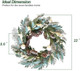 Qingbei Rina Pre-Lit Christmas Wreaths for Front Door,22 Inch Winter Door Wreath with Star Lights,Outdoor Christmas Wreath with Pinecones and Silver Balls, Xmas Windows Fireplace Farmhouse Home Decor