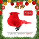 20PCS Christmas Mini Cardinal Clip on Tree Ornaments Bird Decorations, Small Red Artificial Birds Foam Feather Birds for DIY Crafts Christmas Tree Gardening Wreath Decoration(Red)