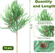 22 Inch Christmas Norfolk Pine Branches with Pine Cones, 12 Pcs Real Touch Norfolk Pine Stems, Artificial Pine Branches, Norfolk Pine Picks for Xmas Wreath Garland Indoor Outdoor Home Decor