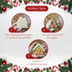 6 Pieces Dogs Wreath Ornaments Christmas Tree Ornament Chirstmas Home Decor Decorative Hanging Ornaments Decorations for Xmas Holiday Set B