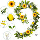 Artificial Lemon Garland, 6.56Ft, Sunflower Lemon Hanging Vines, Artificial Flower Garland for Anniversary Room Kitchen Garden Birthday Wedding Baby Shower Party Table Decor