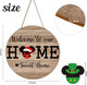 13 Pcs Christmas Mouse Welcome Door Sign,Seasonal Interchangeable Wreaths Rustic Wood Hanging Signs Welcome to Our Home Door Sign Hangers Decor for Housewarming s Outdoor Porch