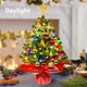 Table top Christmas Tree 24 Inch Small Christmas Tree with 30 LED Lights, Prelit Artificial Mini Christmas Tree, Home, Office, DIY Christmas Decorations
