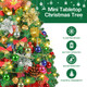 2FT Mini Christmas Tree, Small Christmas Tree with Lights, Prelit Tabletop Christmas Tree with 100 Branch Tips and 80+ DIY Ornaments, Christmas Decorations Indoor and s for Men Women