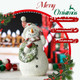 Christmas Snowman Decor Christmas Figurines Resin Snowman Lighted Decorations Indoor Glowing Wreath LED Holiday Light Up Snowman Snowman Xmas Decor for Home Kitchen Holiday Party
