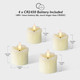 Rhytsing 2" Ivory Flameless Votive Candles Real Wax Dripping Design, LED Faux Battery Operated Tealight Candles with Timer for Christmas Wreath - Set of 4