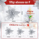 Riceshoot Poinsettia Flower Artificial Poinsettia with Clips Christmas Decor Glitter Poinsettia Christmas Ornaments Christmas Tree Flower Decoration with Stem Xmas Wreath Holiday Home Decor(Silver)