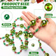 Riceshoot 16 Feet Christmas Tree Bead Garland red and Green Hanging Christmas Tree Garland Pearl Xmas Tree Bead Wreath Ornaments Christmas Party Decorations for Christmas Tree Fireplace