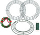 3pcs Round Metal Wire Circle Wreath Frame Form Hanger with Flexible Paddle Wire for Crafts,Christmas Wreaths Tree,Garland,Floral Flower Arrangements, Year and Holidays Decor (Green, 8")