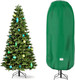 Upright Christmas Tree Storage Cover,Tear Resistant Adjustable 4FT Christmas Tree Storage Bag for Artificial Tree Standing with Ornaments,Fabrics Xmas Tree Cover, Dustproof (Green)