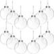 Rocinha Clear Christmas Ornaments 12 Pcs Clear Ornaments for Crafts Fillable Clear Plastic Ornament Balls with Removable Top and Hanging Cords, Perfect for DIY Christmas Tree Ornaments (3.15'')