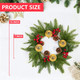 Rocinha Christmas Wreath Candle Centerpiece - Holiday Decorations for Traditions