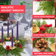 Rocinha Christmas Wreath Candle Centerpiece - Holiday Decorations for Traditions