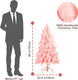 Romantic season Handcrafted 4FT Pink Christmas Tree, Premium Fiber Holiday Xmas Tree Branch Tips & Metal Foldable Stand for Home, Office, Party Decoration