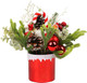 Mini Christmas Tree, Mini Tabletop Christmas Tree Decor for Desk Bedroom Office Home Small Christmas Decorations with Red Christmas Ball Santa Figure Pine Cones for Holiday Mini Christmas Tree, Mini Tabletop Christmas Tree Decor for Desk Bedroom Office Home Small Christmas Decorations with Red Christmas Ball Santa Figure Pine Cones for Holiday