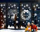 Super Huge Christmas Window Clings Static Snowflake Christmas Decorations, Reindeer Xmas Decor Winter Wonderland Decorations Window Stickers Decals for Indoor Christmas Decoration Party (4 Sheets)