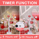 [Timer] Valentines Day Decor 24" Lighted Birch Tree with 24pcs Heart Shamrock Ornaments for Valentine's Day, St. Patrick's Day, USB/Battery Operated Valentines Tree Decorations for Home Table Bedroom