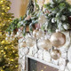 Sea Team Christmas Baubles Set of 48 Shatterproof Clear Plastic Christmas Baubles Set with Decorative Christmas Balls with Stuffed Delicate Decorations (48 Pieces, Champagne)