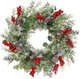 Sggvecsy 21 Inch Artificial Christmas Wreath for Front Door Xmas Red Berry Wreath with Pine Needles Pine Cones Eucalyptus Leaves Christmas Hanging Decorations for Wall Outdoor Home Window Decor