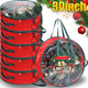 Shappy Christmas Wreath Storage Bag Plastic Storage Containers for Wreaths Container Christmas Decorative Xmas Plastic Bag Holder Handles Dual Zipper Holiday Wreath Wrapping (30 x 7 Inch,6 Pcs)