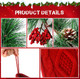 Shappy 6 Pc 18" Christmas Stockings with Artificial Pine Branches Garland 6.56 Ft Knit Christmas Stocking with Red Berries Pine Cones for Family Home Xmas Party Decorations