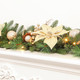 SHareconn 6FT Pre-Lit Christmas Garland Decoration with Multi-Color LED Lights, Battery-Operated Timer, Poinsettia for Mantle Fireplace Stairs Indoor Outdoor Xmas Decoration, Champagne Gold SHareconn 6FT Pre-Lit Christmas Garland Decoration with Multi-Color LED Lights, Battery-Operated Timer, Poinsettia for Mantle Fireplace Stairs Indoor Outdoor Xmas Decoration, Champagne Gold