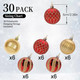SHareconn 30ct 2.36 Inch Christmas Tree Balls Ornaments, Colored Shatterproof Plastic Decorative Baubles Decorations for Xmas Tree Decor Holiday Party Wedding Decoration (Red & Gold, 60mm) SHareconn 30ct 2.36 Inch Christmas Tree Balls Ornaments, Colored Shatterproof Plastic Decorative Baubles Decorations for Xmas Tree Decor Holiday Party Wedding Decoration (Red & Gold, 60mm)