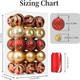 SHareconn 30ct 2.36 Inch Christmas Tree Balls Ornaments, Colored Shatterproof Plastic Decorative Baubles Decorations for Xmas Tree Decor Holiday Party Wedding Decoration (Red & Gold, 60mm) SHareconn 30ct 2.36 Inch Christmas Tree Balls Ornaments, Colored Shatterproof Plastic Decorative Baubles Decorations for Xmas Tree Decor Holiday Party Wedding Decoration (Red & Gold, 60mm)