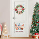 Christmas Gnome Wall Decals Peel and Stick, Boxes Stockings Wreaths Wall Stickers, Christmas Wall Decor Art for Kids Bedroom Living Room Party Door Window Shop Decoration