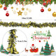 32.8 Ft Gold Tinsel Garland Metallic Shiny Twist Garland Hanging Decorations for Christmas Holiday Birthday Party Supplies Indoor Outdoor Ornaments Home Decor
