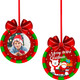 SICOHOME Christmas Frame Ornament , 2.8"x 3" Christmas Wreath Photo Ornament,Personalized Christmas Picture Frame Ornament, Christmas Ornament for Tree Decoration