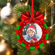 SICOHOME Christmas Frame Ornament , 2.8"x 3" Christmas Wreath Photo Ornament,Personalized Christmas Picture Frame Ornament, Christmas Ornament for Tree Decoration