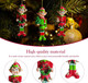 3Pcs Christmas Elf Hanging Ornament for Christmas Tree，5.5Inch Resin Elves Party Pendants for Christmas Decoration