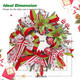 Christmas Wreaths for Front Door, Soomeir 24 Inch Christmas Wreath with Red Green Ribbons, Berries, Bows and Balls, Decor Decorations for Home Wall Window Porch Indoor Outdoor