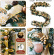 9FT Christmas Garland with Lights (Pre-Lit), Soomeir Artificial Christmas Decorations Decor, Champagne, Pine Cones, Ribbon, 80 Lights with Timer, for Indoor Outdoor Xmas Snow (Gold)