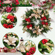 Christmas Wreaths for Front Door Outside, 20" Artificial Winters Wreath with Christmas Ball, Xmas for Wreath for Home Decor Holiday Party