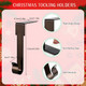 Christmas Stocking Holders for Mantle,4 Pack Adjustable Stocking Holder Non-Skid Stocking Hangers Lightweight Stocking Hooks for Fireplace,Mantel Stocking Holders Clip for Xmas Home Party Decoration